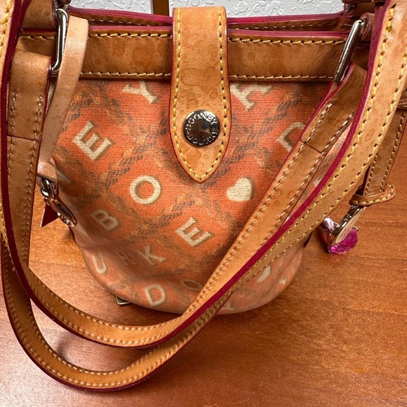 Dooney & Bourke Orange and Tan Shoulder Bag - Picture 1 of 14